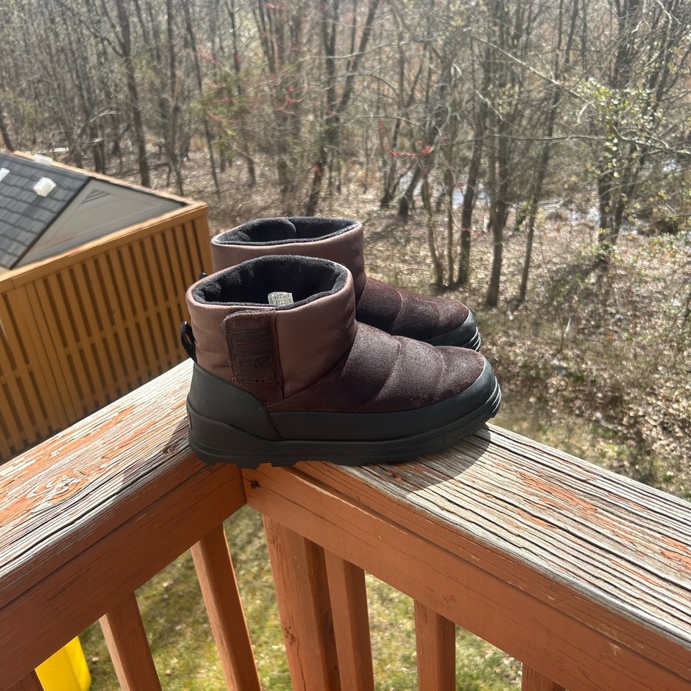 Brown UGG boots with fur inside
